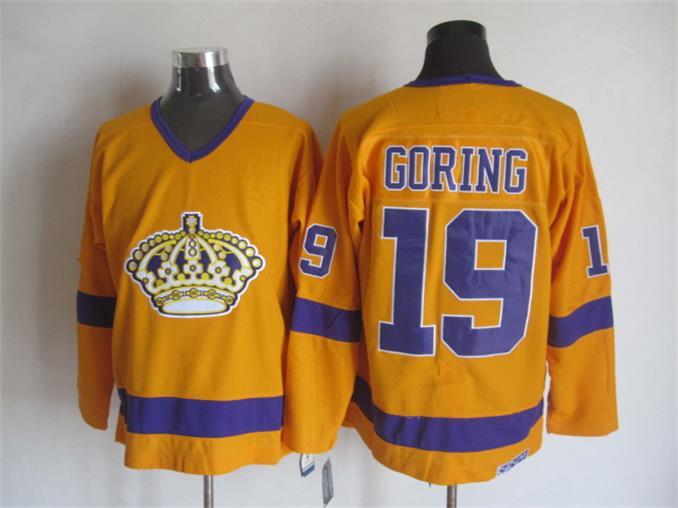 Kings 19 Butch Goring Yellow CCM Jersey