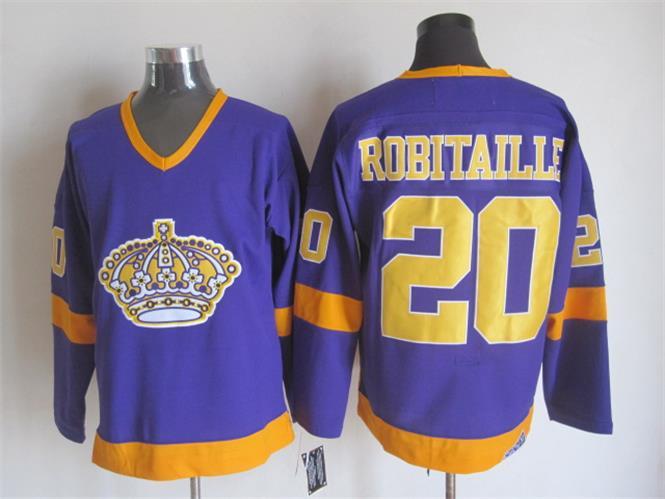 Kings 20 Luc Robitaille Purple CCM Jersey
