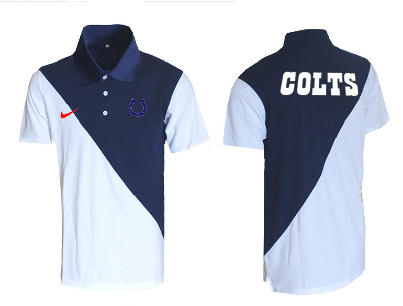 Nike Colts Blue And White Polo Shirt