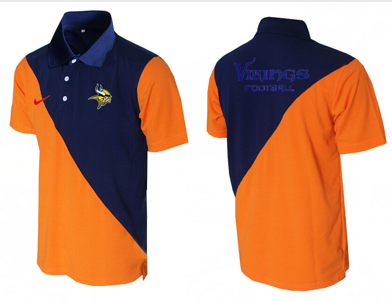 Nike Vikings Blue And Orange Polo Shirt