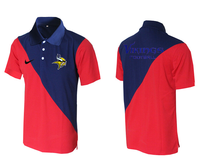 Nike Vikings Blue And Red Polo Shirt