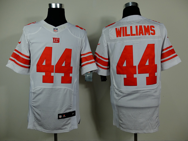 Nike Giants 44 Williams White Elite Jerseys