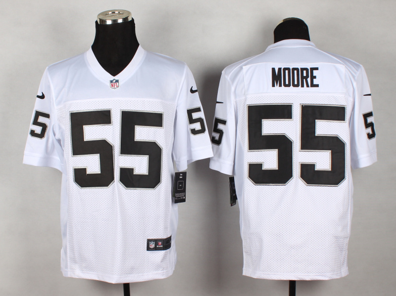 Nike Raiders 55 Moore White Elite Jerseys