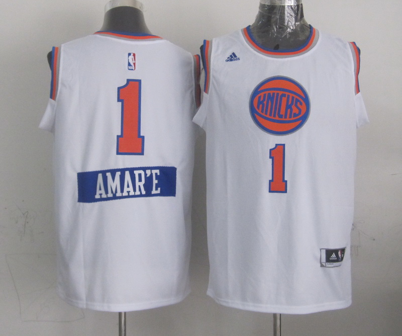 Knicks 1 Amar'e Stoudemire White 2014-15 Christmas Day Swingman Jerseys