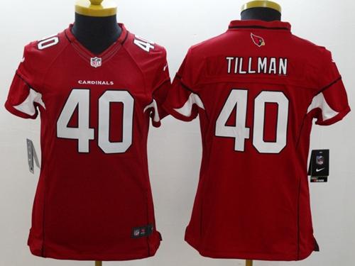 Nike Cardinals 40 Tillman Red Women Limited Jerseys