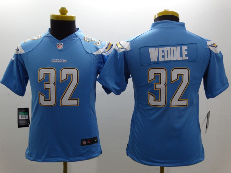Nike Chargers 32 Weedle Blue Youth Limited Jerseys