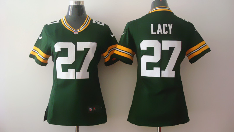 Nike Packers 27 Lacy Green Women Game Jerseys