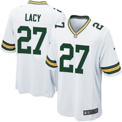 Nike Packers 27 Lacy White Youth Game Jerseys
