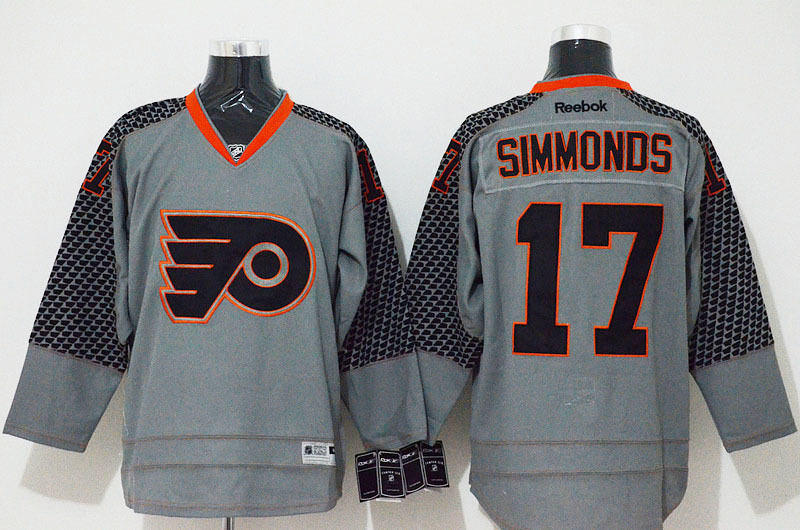 Flyers 17 Simmonds Charcoal Cross Check Premier Fashion Jerseys
