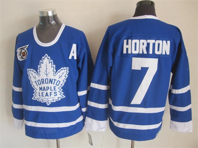 Maple Leafs 7 Horton Blue NHL 75th Anniversary Jerseys