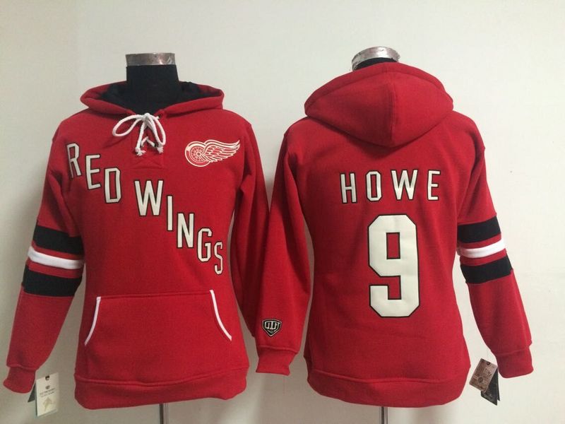 Red Wings 9 Howe Red Women All Stitched Hooded Sweatshirt