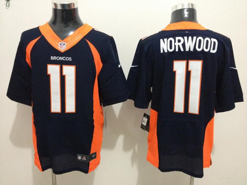 Nike Broncos 11 Norwood Blue Elite Big Size Jersey