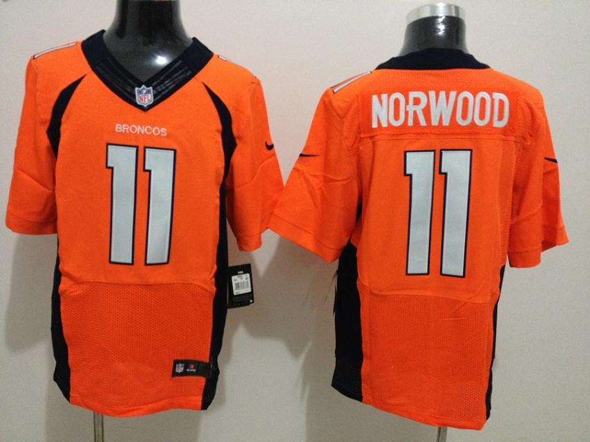 Nike Broncos 11 Norwood Orange Elite Big Size Jersey