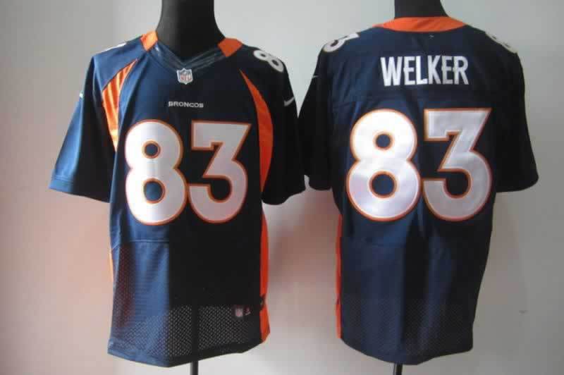 Nike Broncos 83 Welker Blue Elite Big Size Jersey