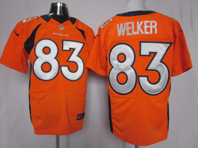 Nike Broncos 83 Welker Orange Elite Big Size Jersey