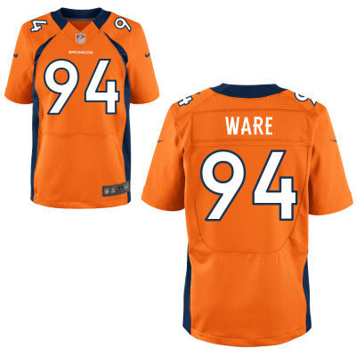 Nike Broncos 94 Ware Orange Elite Big Size Jersey