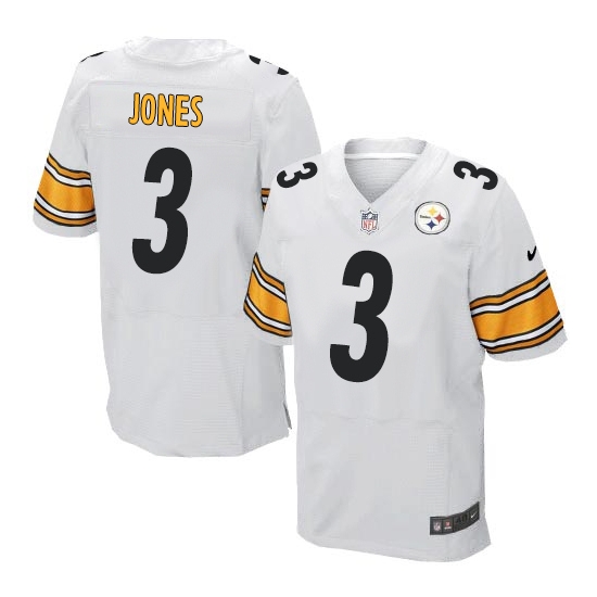 Nike Steelers 3 Landry Jones White Elite Jersey