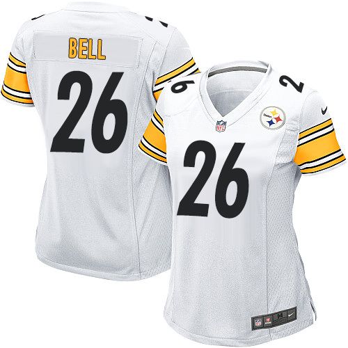 Nike Steelers 26 Le'Veon Bell White Women Game Jersey