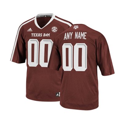 Texas A&M Aggies Brown Customized Jersey