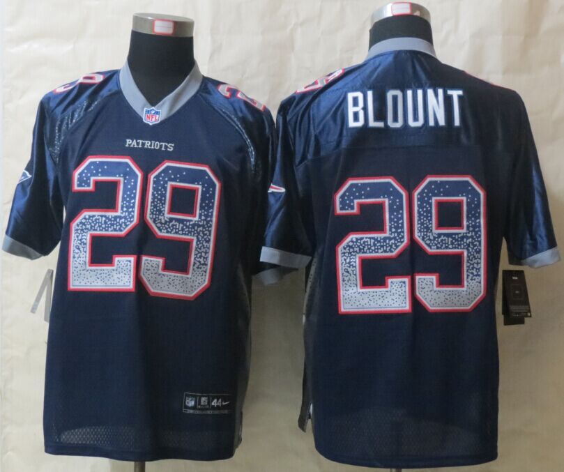 Nike Patriots 29 Blount Blue Drift Fashion Elite Jerseys