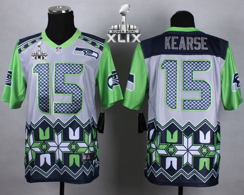 Nike Seahawks 15 Kearse Noble Elite 2015 Super Bowl XLIX Jerseys
