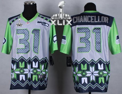 Nike Seahawks 31 Chancellor Noble Elite 2015 Super Bowl XLIX Jerseys