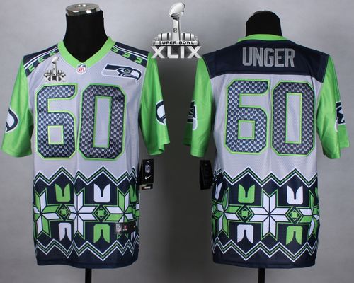 Nike Seahawks 60 Unger Noble Elite 2015 Super Bowl XLIX Jerseys