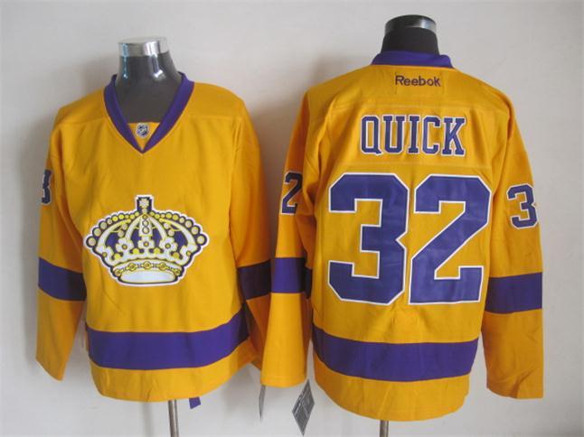Kings 32 Quick Yellow Vintage Throwback Jerseys