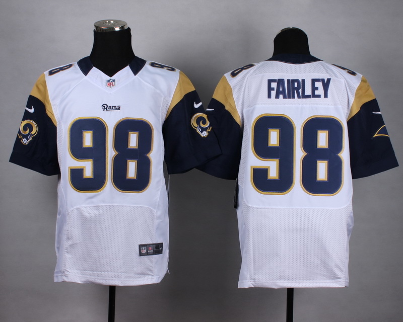 Nike Rams 98 Nick Fairley White Elite Jerseys