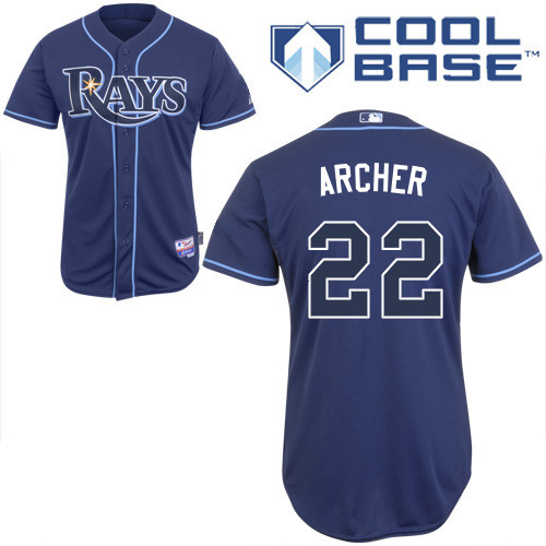 Rays 22 Archer Dark Blue Cool Base Jerseys
