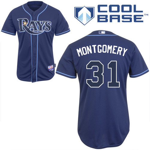 Rays 31 Montgomery Dark Blue Cool Base Jerseys