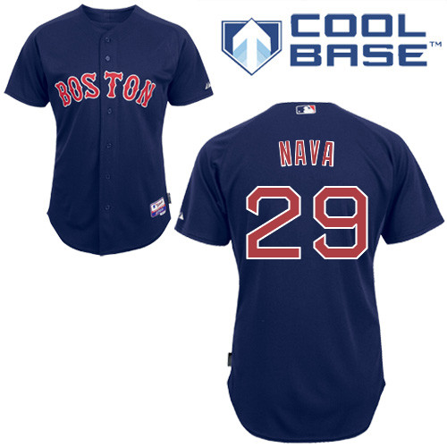 Red Sox 29 Daniel Nava Blue Cool Base Jerseys