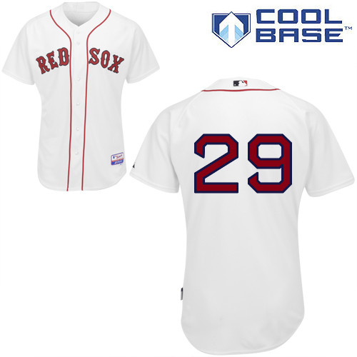 Red Sox 29 Daniel Nava White Cool Base Jerseys