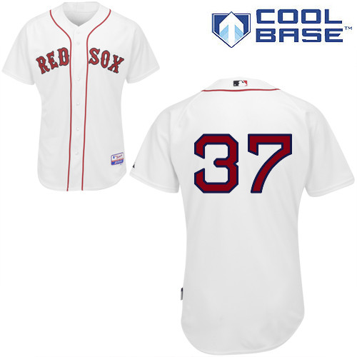 Red Sox 37 Heath Hembree White Cool Base Jerseys