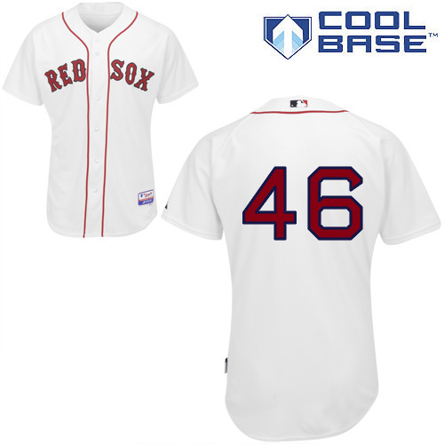Red Sox 46 Anthony Varvaro White Cool Base Jerseys