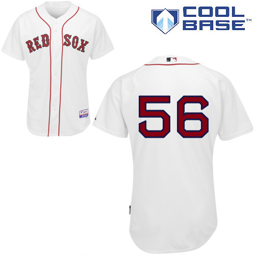 Red Sox 56 Joe Kelly White Cool Base Jerseys