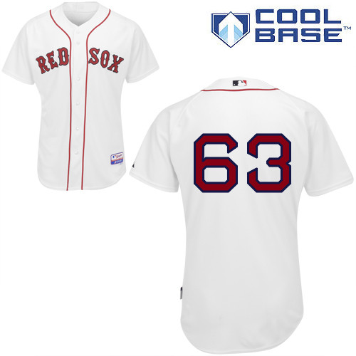 Red Sox 63 Justin Masterson White Cool Base Jerseys