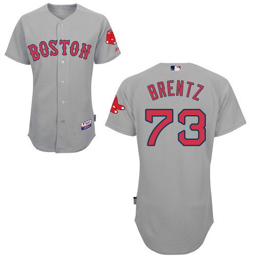 Red Sox 73 Bryce Brentz Grey Cool Base Jerseys