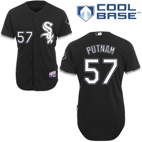 White Sox 57 Putnam Black Cool Base Jerseys