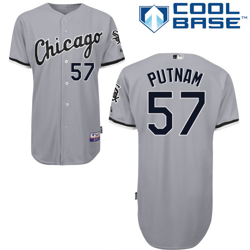 White Sox 57 Putnam Grey Cool Base Jerseys
