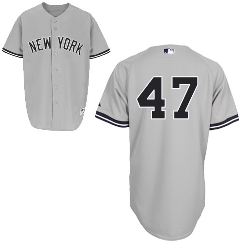 Yankees 47 Ivan Nova Grey Cool Base Jerseys