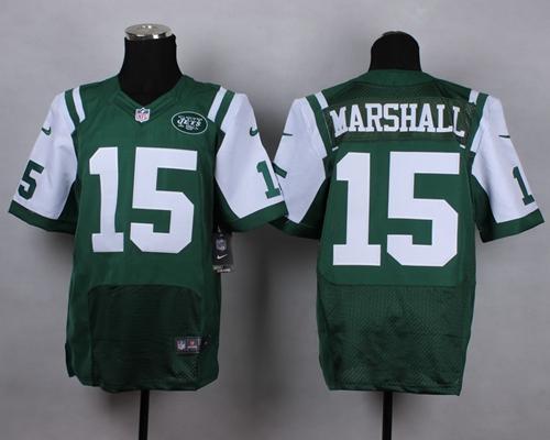Nike Jets 15 Brandon Marshall Green Elite Jeseys