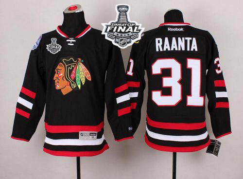Blackhawks 31 Antti Raanta Black 2015 Stanley Cup Jersey