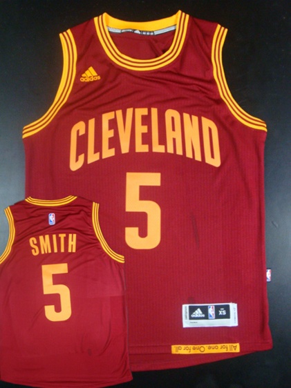 Cavaliers 5 J.R.Smith Red 2014-15 New Revolution 30 Jersey