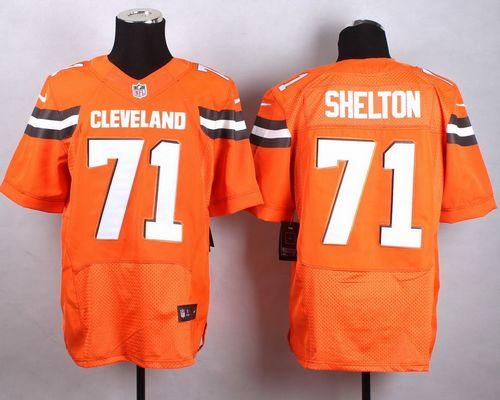 Nike Browns 71 Danny Shelton Orange Elite Jersey