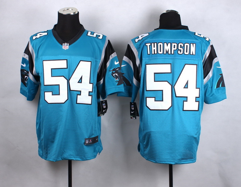 Nike Panthers 54 Shaq Thompson Blue Elite Jersey