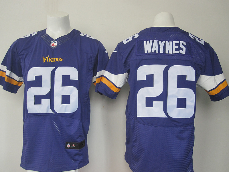 Nike Vikings 26 Trae Waynes Purple Elite Jersey