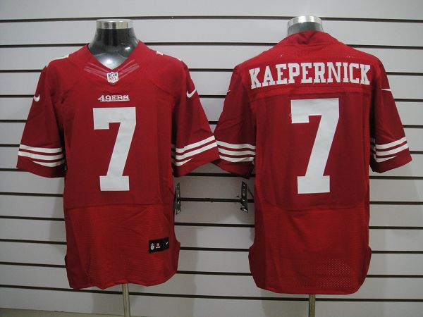 Nike 49ers 7 Kaepernick Red Elite Big Size Jersey