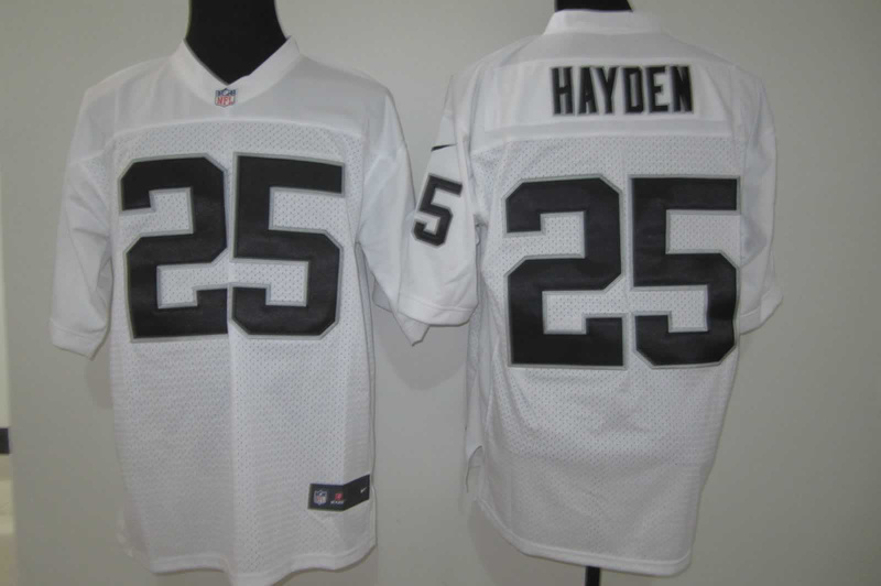 Nike Raiders 25 Hayden White Elite Big Size Jersey