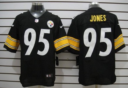 Nike Steelers 95 Jarvis Jones Black Elite Big Size Jersey